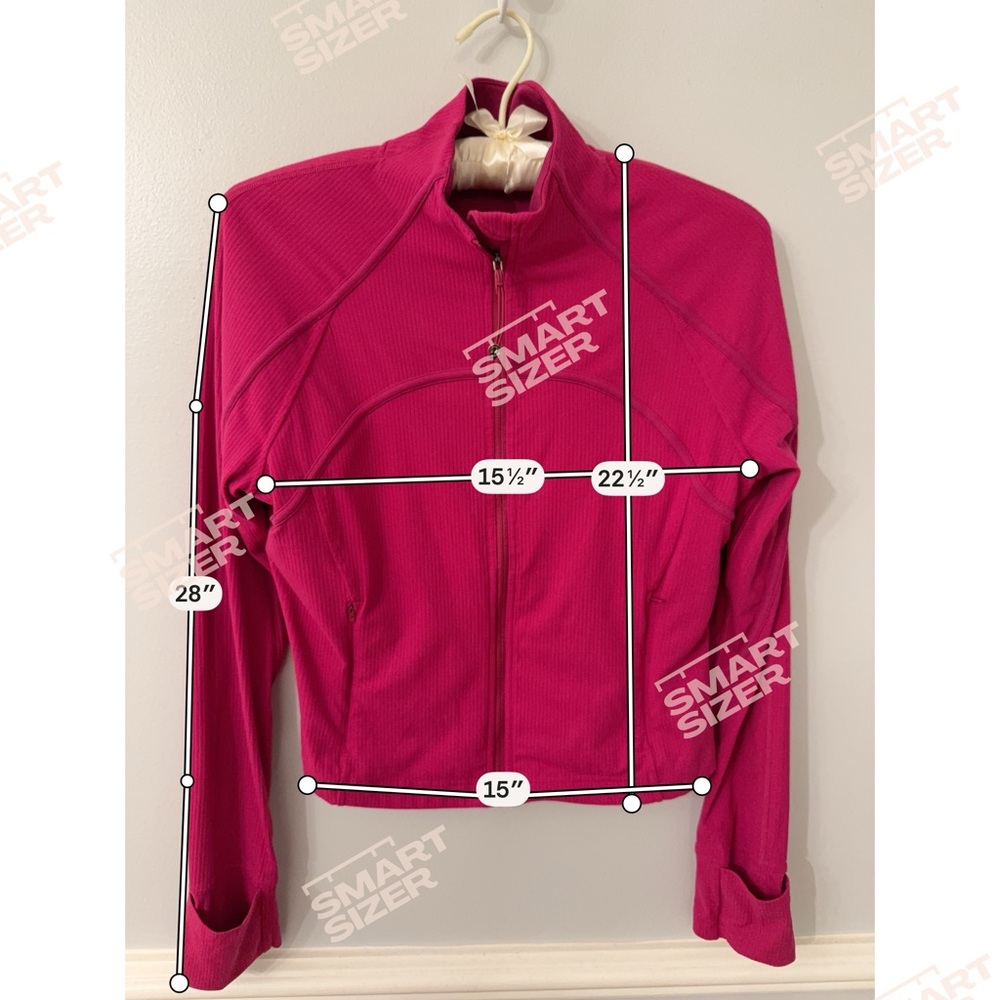 Lululemon Jacket Run Forme Magenta Pink Ribbed Mesh Vent Size 4 - Picture 5 of 9